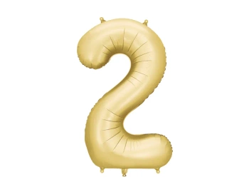 Balon foliowy Cyfra "2", 86cm, złoty
