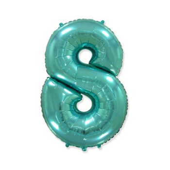 Balon foliowy FX - "Number 8" tiffany, 85 cm