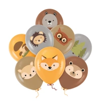 Balony Leśni przyjaciele 12cali 8szt. zestaw