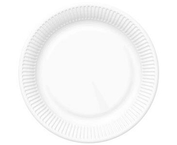 Talerzyki papierowe, białe, 18cm, 20 szt