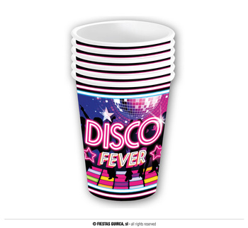 Kubeczki papierowe Disco fever, 6 szt