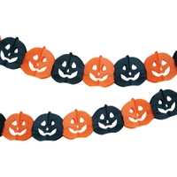 Girlanda Halloween Dynie pomarańczowo-czarna 300cm