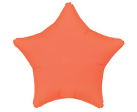 Balon foliowy Gwiazda, fluor pomarańczowy,19"