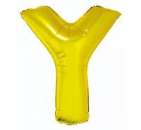Balon foliowy "Litera Y", złota, 89 cm