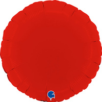 Balon Grabo 18'' Okrągły Matte Red (matowy czerwony)