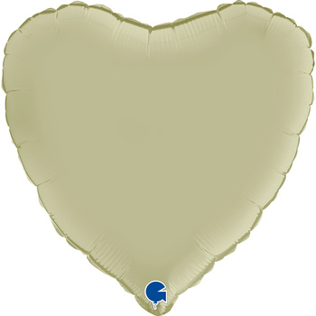 Balon Grabo 18'' Serce Satin Olive Green  (satynowy zielony oliwkowy)