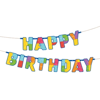 Baner Happy Birthday Klocki 180x16cm