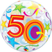   Balon Bubble "50 Urodziny" 22''