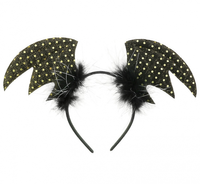 Opaska "Skrzydełka Nietoperza", czarno-złota