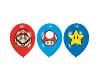 Balony lateksowe 11" Super Mario Bros, 6 szt.