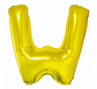 Balon foliowy "Litera W", złota, 89 cm