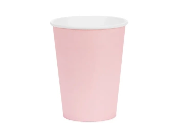 Kubeczki papierowe, jasny różowy, 250ml