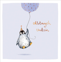 Karta urodzinowa - Odlotowy Pingwinek