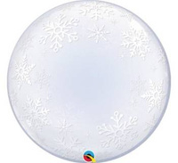 Balon foliowy Bubbles Deco "Płatki śniegu"