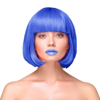 Peruka imprezowa włosy krótkie proste ciemnoniebieskie