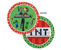 Talerzyki papierowe Minecraft, 23 cm, 8 szt. (plastic-free)