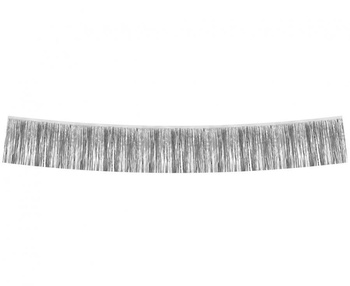 Girlanda dekoracyjna B&C, metaliczne frędzle, srebrna, 30x300 cm