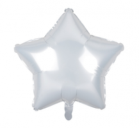 Balon foliowy "Gwiazda", biała, 19"