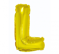 Balon foliowy "Litera L", złota, 35 cm