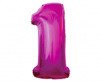 Balon foliowy "Cyfra 1", różowa, 92 cm