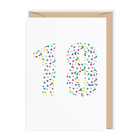 Kartka urodzinowa 18 dots