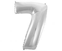Balon foliowy B&C "Cyfra 7", srebrna, 92 cm