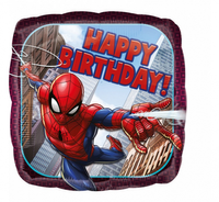 Balon foliowy 18 cali/43 cm Spiderman "Happy Birthday"