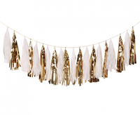 Girlanda W&C Frędzelki, złota, 36x250 cm, 20 szt.