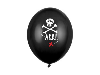 Balony 30cm, Piraci, Pastel Black