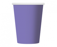 Kubeczki pap. jednokolorowe lawendowe , 270ml/6 szt.