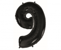 Balon foliowy B&C "Cyfra 9" czarna, 92 cm