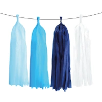 Girlanda frędzle, niebieski