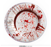 Talerzyki papierowe Imitacja Krwi, 23cm, 6szt