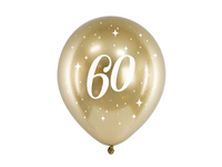 Balony Glossy 30cm, 60, złoty