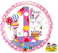 Balon foliowy 18" QL CIR "1 dla dziewczynki" 