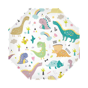 Papierowy talerz 9cali w dinozaury 6szt