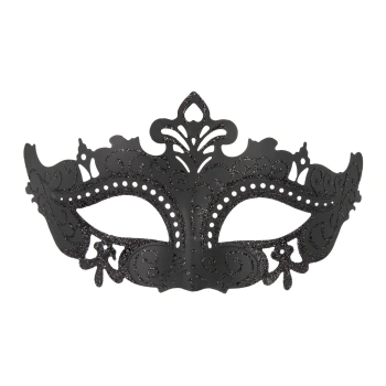 Maska karnawałowa z ornamentami czarna