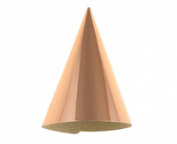 Czapeczki papierowe B&C, metaliczne różowo-złote, 6 szt.