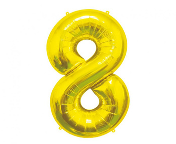 Balon foliowy B&C Cyfra 8, złota, 85 cm