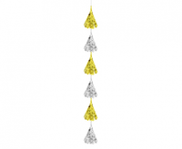 Dekoracja pionowa Frędzelki, złoto-srebrna, 180 cm