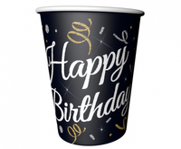 Kubeczki papierowe B&C Happy Birthday, 6 szt.