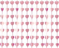 Kurtyna Serca, metaliczna różowa, 100x200 cm