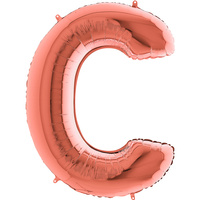 Balon Grabo Litera C Rose Gold 102cm
