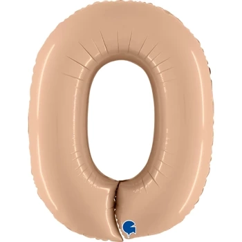 Balon foliowy Cyfra Grabo Satin Nude - Ecru 0 - 40"/102cm