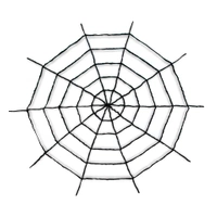 Dekoracja Pajęczyna pluszowa czarna 150cm