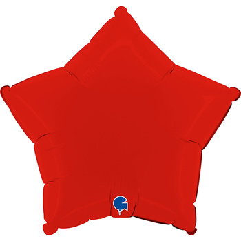 Balon Grabo 18'' Gwiazda matowa czerwona