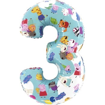 Balon Foliowy Grabo Cyfra Peppa 3- 26"/66cm 