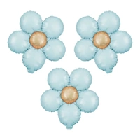 Balon foliowy Kwiat niebieski matowy 45cm 3szt.