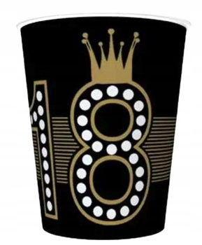 Kubeczki papierowe "18th Hollywood Style", 250ml, 8 szt