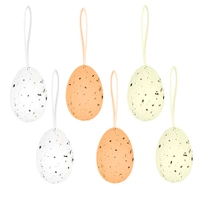 Dekoracje wielkanocne Jajka trzy kolory 6szt.